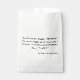 Sachets En Papier Sense And Sensibility Quote I