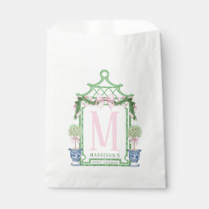 Sachets En Papier Serre preppée avec En vichy rose Baby shower