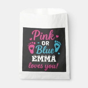 Sachets En Papier Sexe personnalisé Révéler rose ou bleu bébé Showe