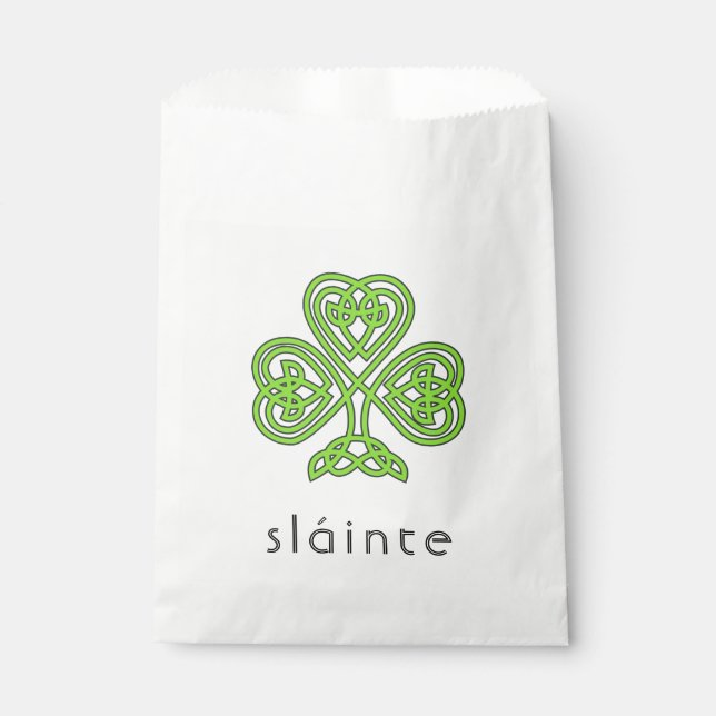 Sachets En Papier Shamrock celte Sainte Vert Saint Patrick (Devant)