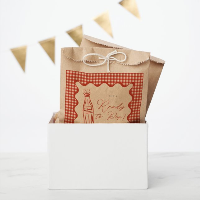 Sachets En Papier She’s ready to pop baby shower (Fête)