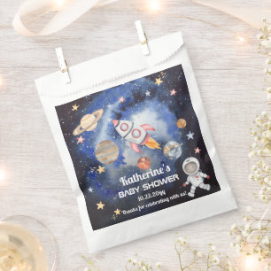 Sachets En Papier Shower Baby Boy Rocket Planets