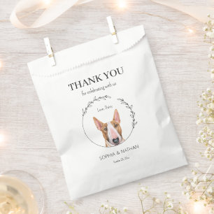 Sachets En Papier Simple Bull Terrie Mariage de chien Merci Favorise