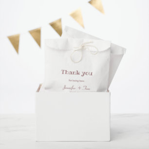 Sachets En Papier simple mariage minimal merci pour le sac