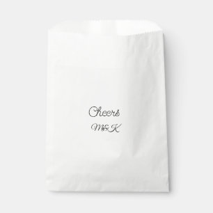 Sachets En Papier Simple minimal ajouter nom acclamations couple nom