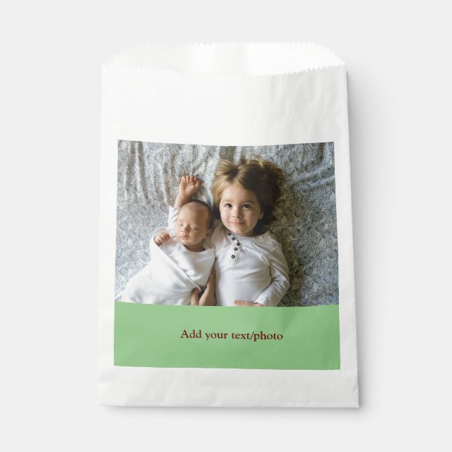 Sachets En Papier simple minimal AJOUTEZ VOTRE TEXTE PHOTO NOËL      (Devant)