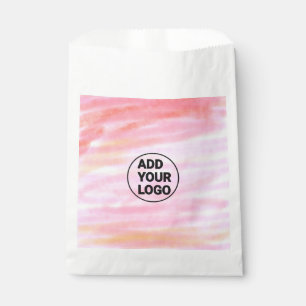 Sachets En Papier Simple rose minimum aquarelle ajouter logo société