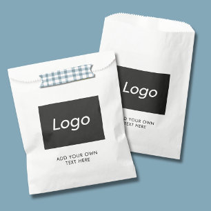 Sachets En Papier Simple texte de logo commercial promotionnel
