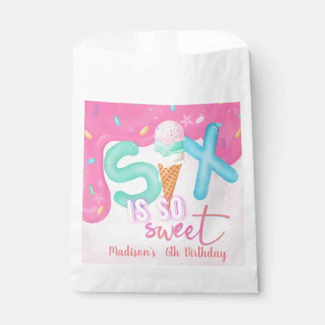 Sachets En Papier six est si doux Froid rose (Devant)