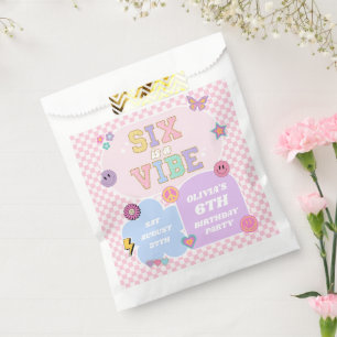 Sachets En Papier Six Is A Vibe Preppy Patch 6e Anniversaire