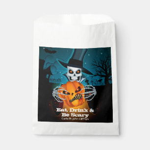 Sachets En Papier Skeleton effrayant et Halloween Citrouille