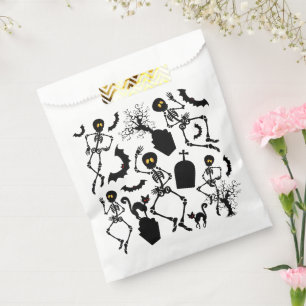 Sachets En Papier Skeletons d'Halloween Macabre Dance
