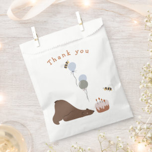 Sachets En Papier Sleep Bear Woodland Anniversaire