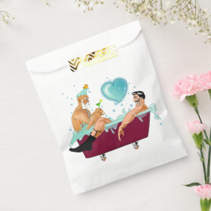 Sachets En Papier SlipperyJoe's deux gays hommes aiment la baignoire