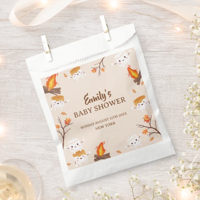 Sachets En Papier S'more Love Fall Baby shower de camping rustique (Coupé)