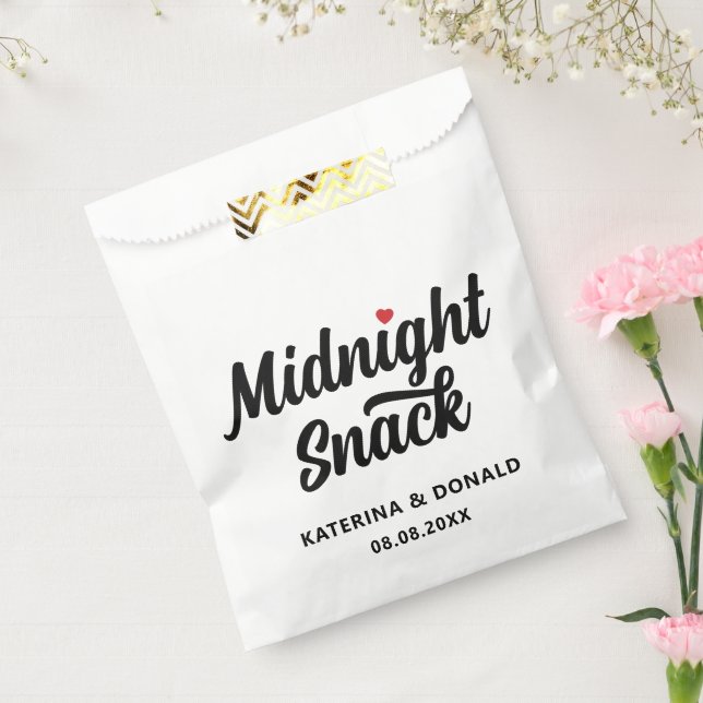 Sachets En Papier Snack de minuit mariage (Scellé)