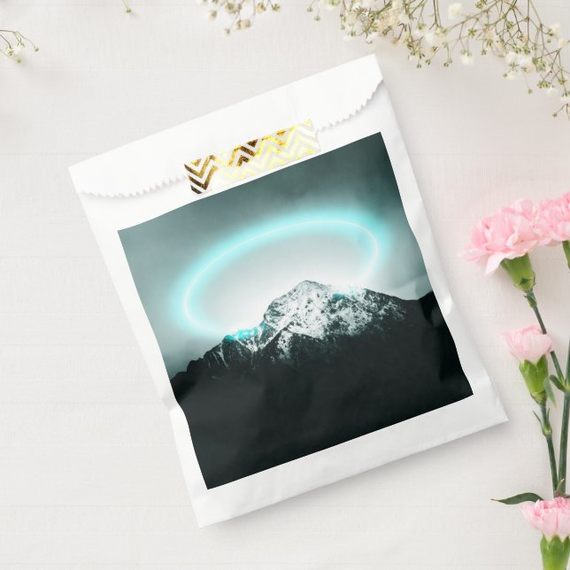 Sachets En Papier Snowy mountain mysterious blue neon light (Scellé)