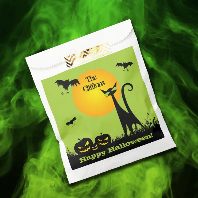 Sachets En Papier Soin d'Halloween Chat Noir (Créateur téléchargé)
