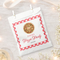 Soirée d'Anniversaire de la Pizza Rouge moderne et