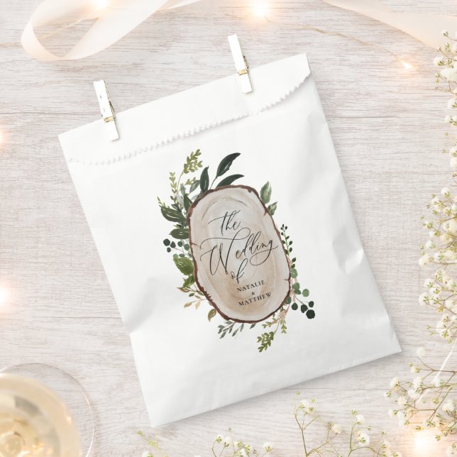 Sachets En Papier Soirée de mariage rustique et verdoyante (Coupé)