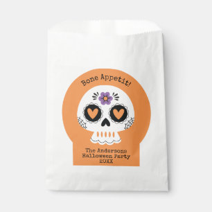 Sachets En Papier Soirée d'Halloween au crâne de sucre
