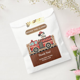 Sachets En Papier Sonne l'alarme ! Baby shower de camion moderne