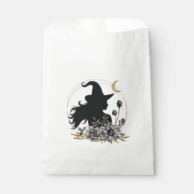 Sachets En Papier Sorcière d'Halloween contemporaine moderne (Devant)