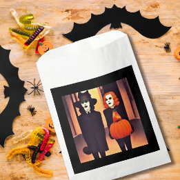 Sachets En Papier Sorcière et vampire pour Halloween en ville