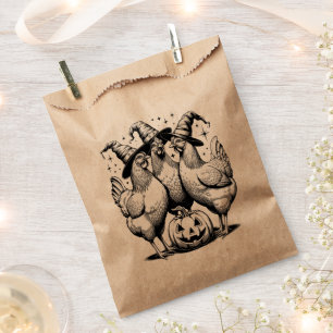 Sachets En Papier Sorcières de poulet drôle d'Halloween sorcière vin