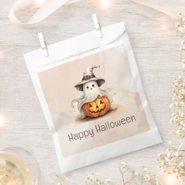 Sachets En Papier Sorcières fantômes Casquette Jack-O' Lantern Hallo (Coupé)