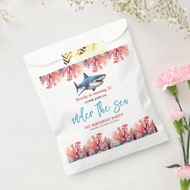 Sachets En Papier Sous la mer 1er fête d'anniversaire (Scellé)
