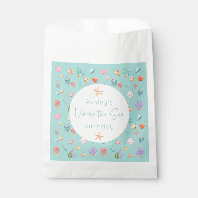 Sachets En Papier Sous la mer Anniversaire (Devant)