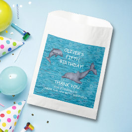 Sachets En Papier Sous La Mer Avec Dauphins Anniversaire