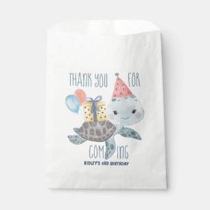 Sachets En Papier Sous l'eau aquarelle Tortue Anniversaire Merci