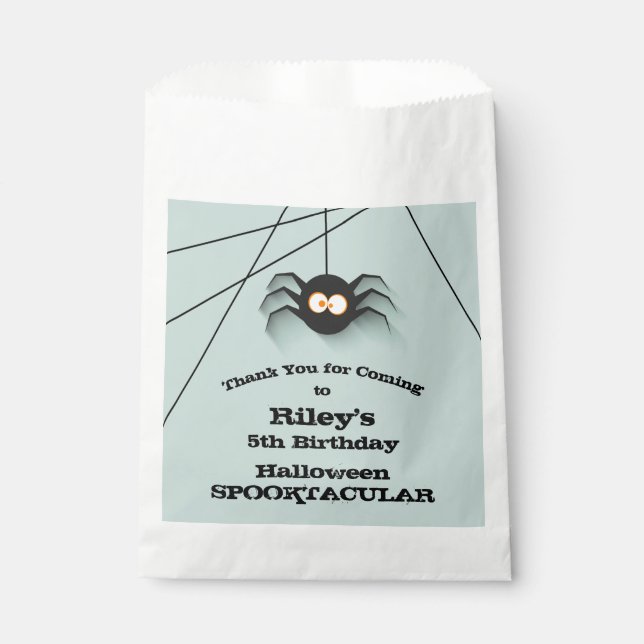 Sachets En Papier Spider Halloween fête d'anniversaire (Devant)