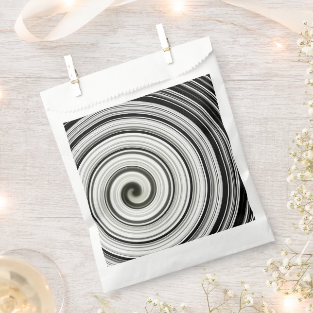 Sachets En Papier spirale noire et blanche (Coupé)