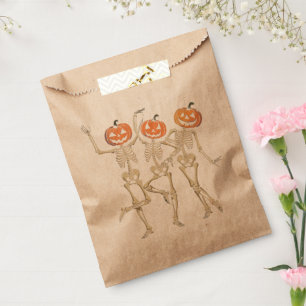 Sachets En Papier Squelette de la citrouille d'Halloween Saison lugu