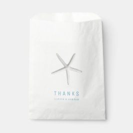 Sachets En Papier Starfish merci avec monogramme de mariage rustique