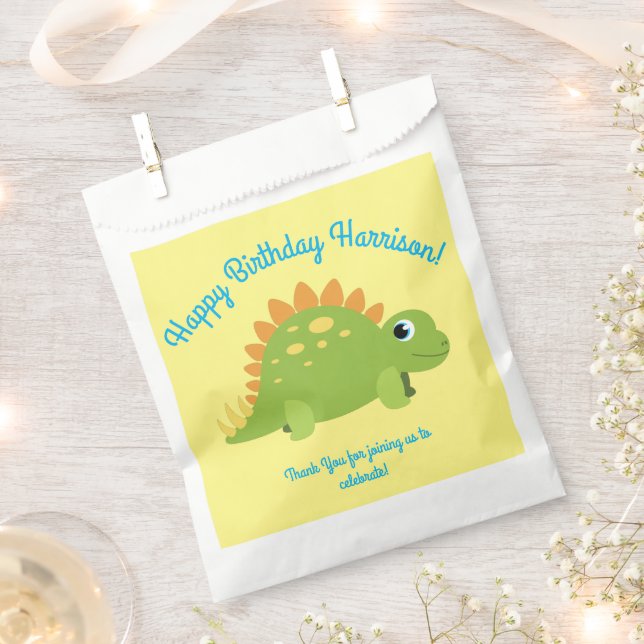 Sachets En Papier Stegosaurus Dinosaur fête d'anniversaire (Coupé)