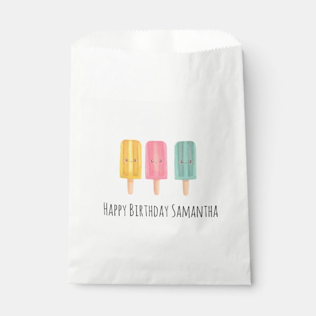 Sachets En Papier Summer Ice Cream Sticks (Devant)
