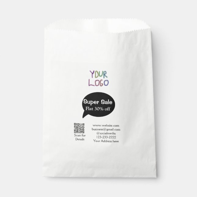 Sachets En Papier super promotion entreprise remise scannez le code  (Devant)