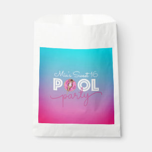 Sachets En Papier Sweet 16 été fête de piscine préférée biscuit