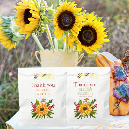Sachets En Papier Sweet 16 Seize Anniversaire Fête Tournesol Pays