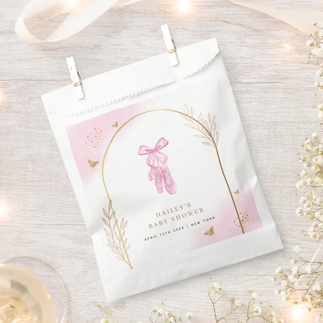 Sachets En Papier Sweet Elegant Arch Ballerina Baby shower fille (Coupé)