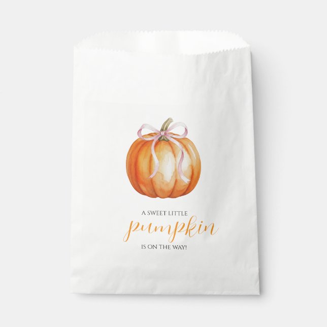 Sachets En Papier Sweet Little Pumpkin Girl Baby Shower (Devant)