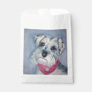 SACHETS EN PAPIER SWEET SCHNAUZER PUPPY DOG MERCI