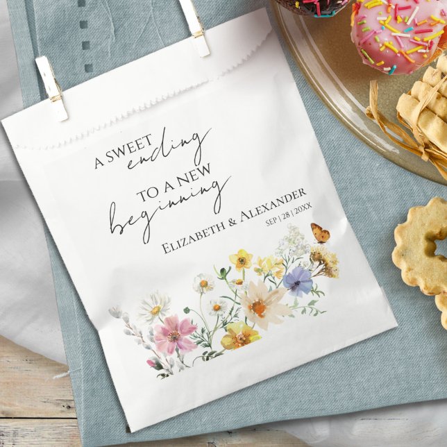 Sachets En Papier Sweet Terminer le nouveau début | MARIAGE FLEUR SA (Créateur téléchargé)