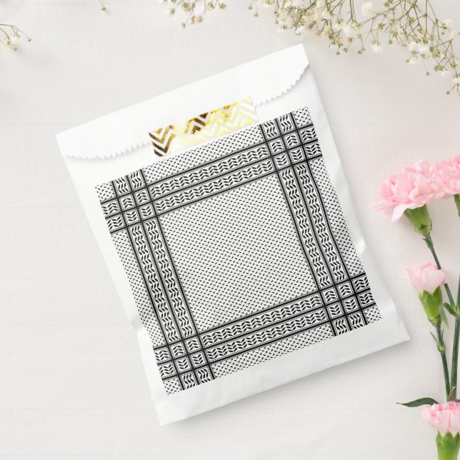 Sachets En Papier Symbole Keffiyeh de la Palestine Motif de résistan (Scellé)