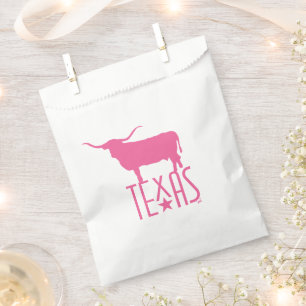 Sachets En Papier Symboles du Texas, Longhorn, rose