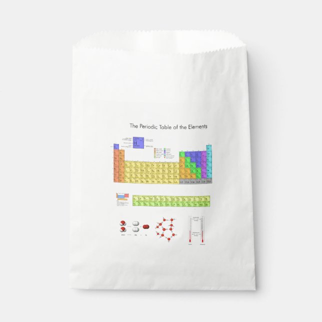 Sachets En Papier Tableau scientifique périodique des éléments (Devant)